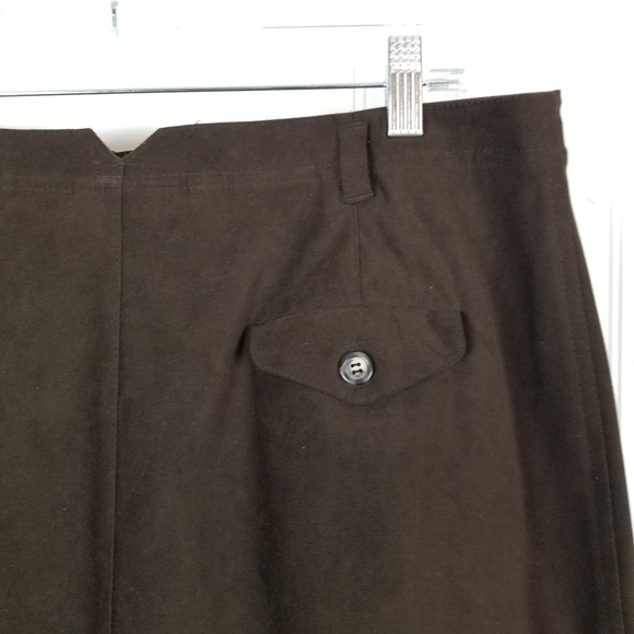 Talbots Womens Faux Suede Vtg Maxi Skirt Size 16 Brown Modest Western Cowgirl - Picture 3 of 13